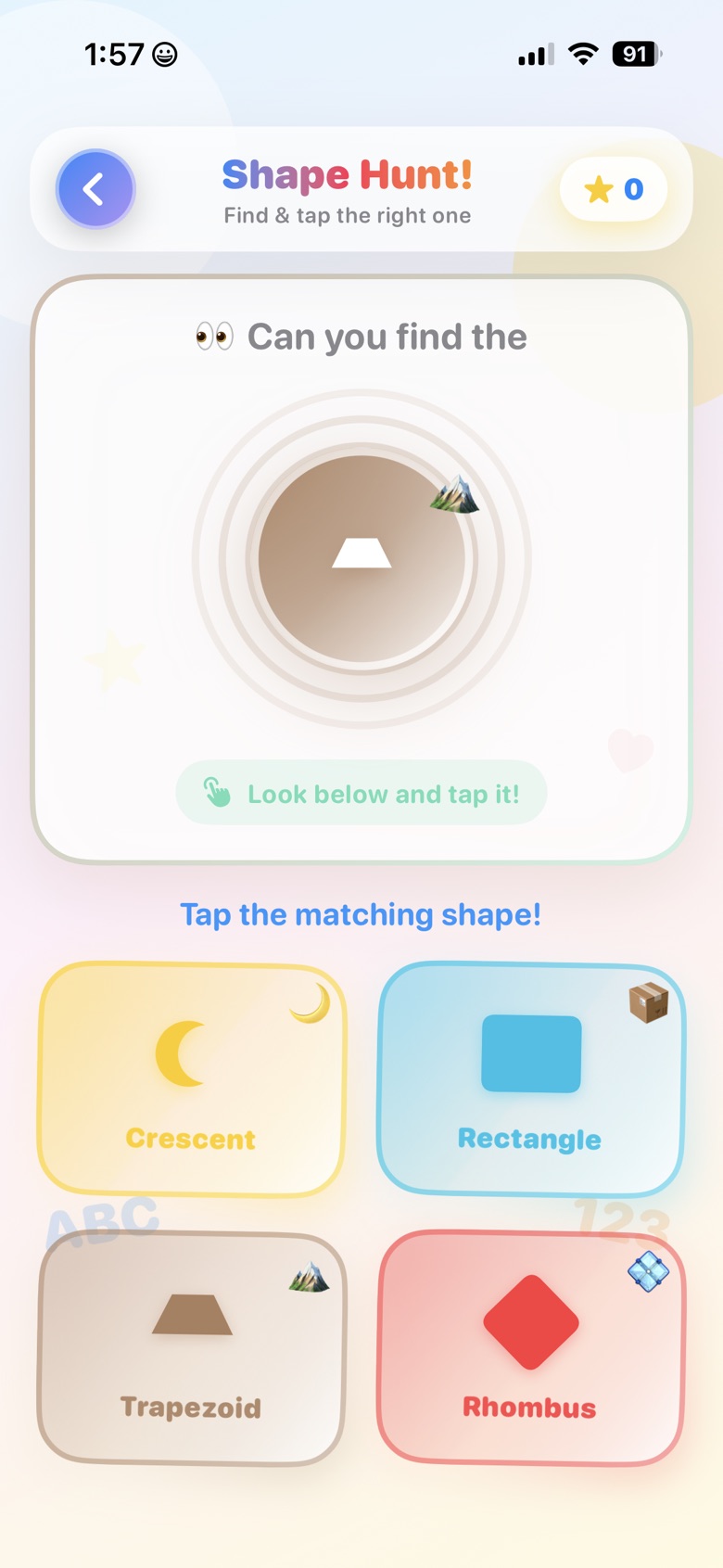 Shape Hunt learning game